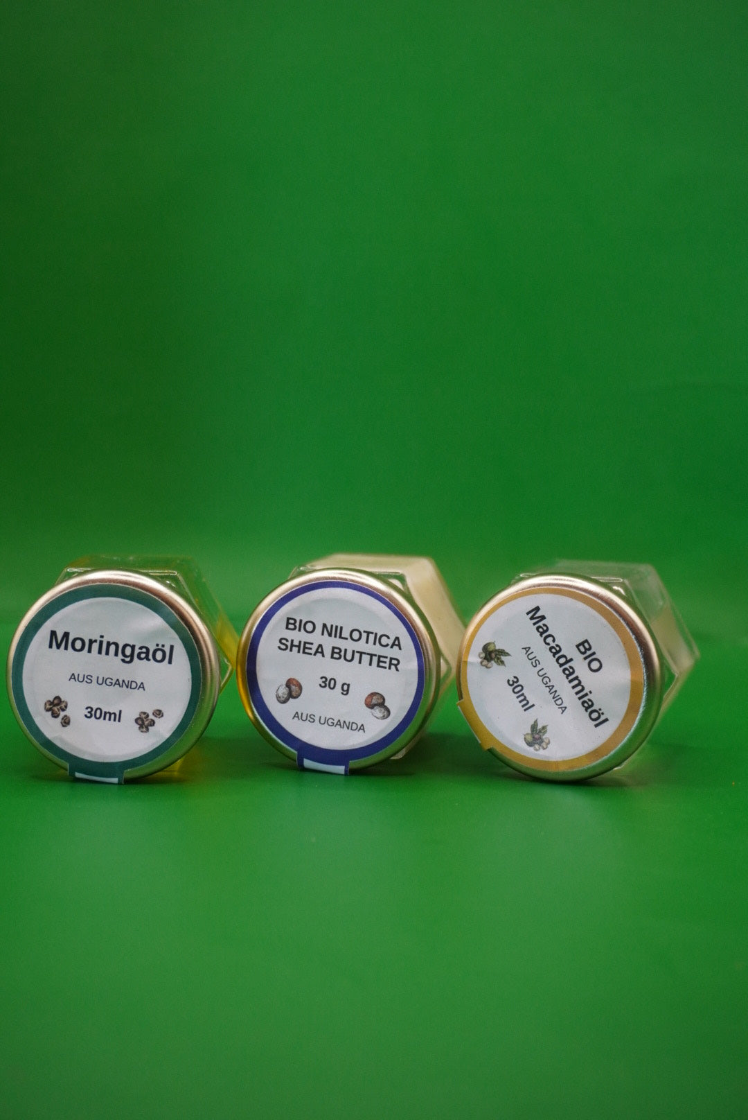 Pflege-Set: Macadamia-Öl, Moringa-Öl & Nilotica Shea Butter (3-teilig)