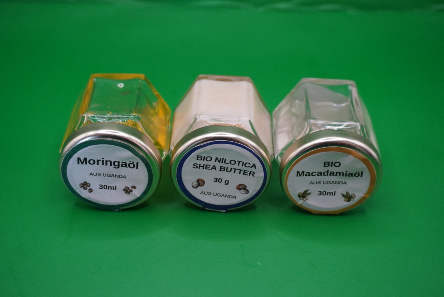 Pflege-Set: Macadamia-Öl, Moringa-Öl & Nilotica Shea Butter (3-teilig)