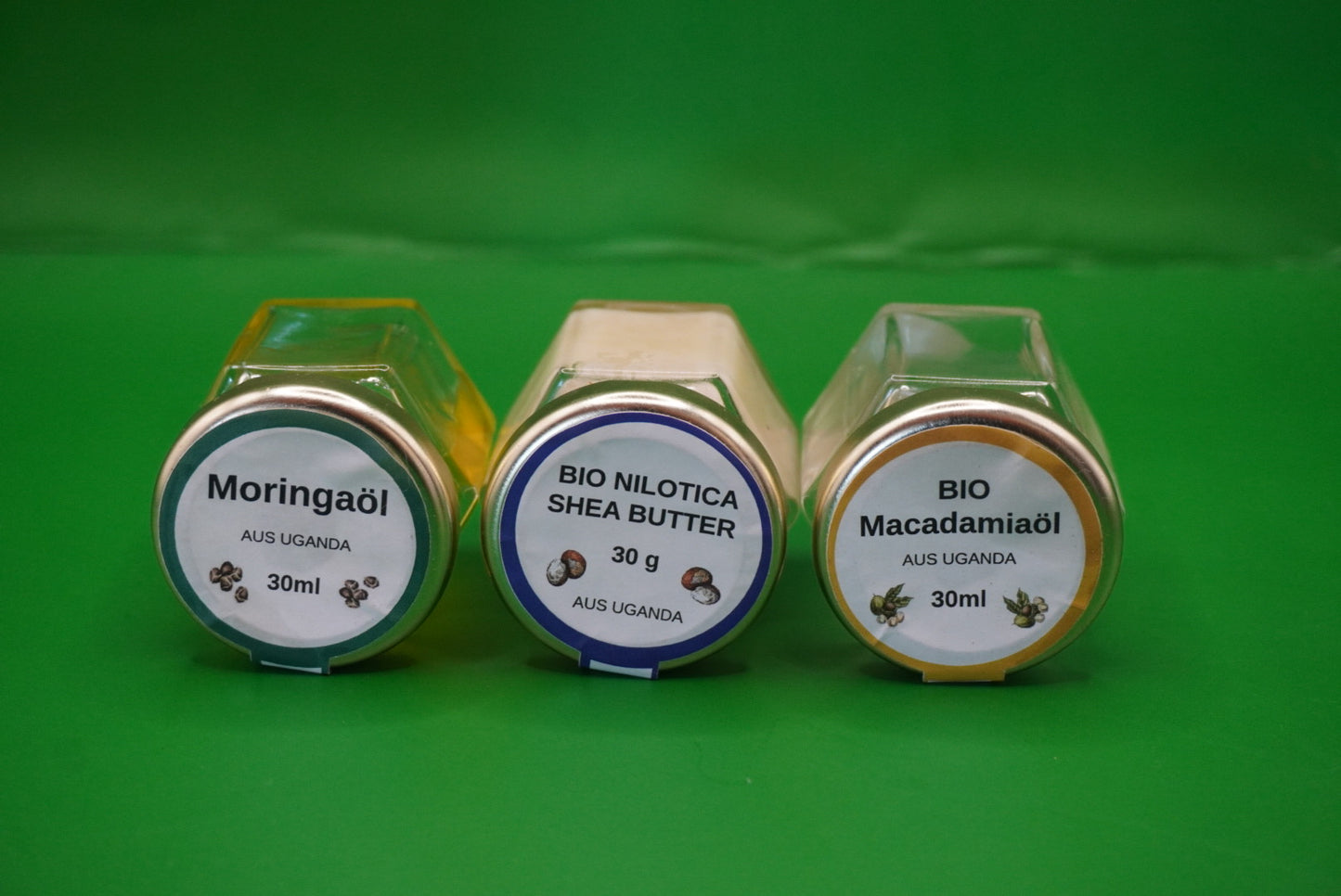 Pflege-Set: Macadamia-Öl, Moringa-Öl & Nilotica Shea Butter (3-teilig)