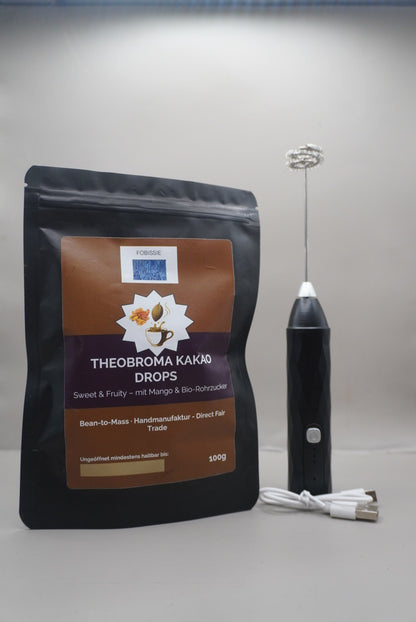 Fobissie Sweet & Fruity Set – Kakaodrops mit Mango + Milchaufschäumer
