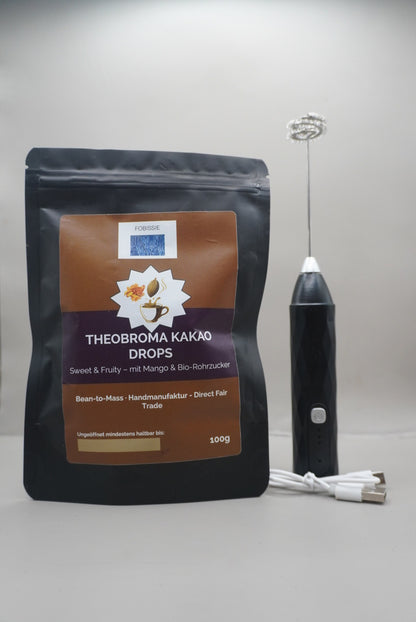 Fobissie Sweet & Fruity Set – Kakaodrops mit Mango + Milchaufschäumer