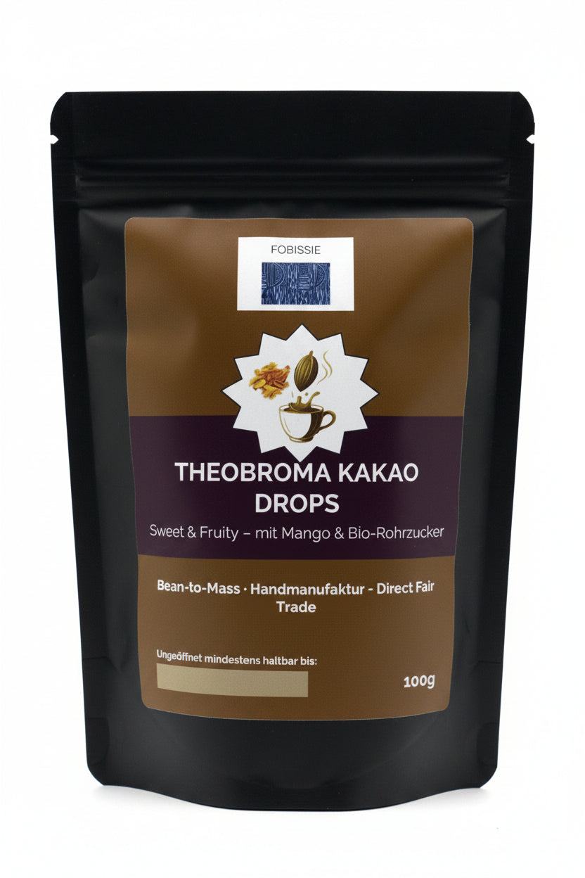 Fobissie Sweet & Fruity – Kakaodrops mit Mango & Bio-Rohrzucker (100 g)