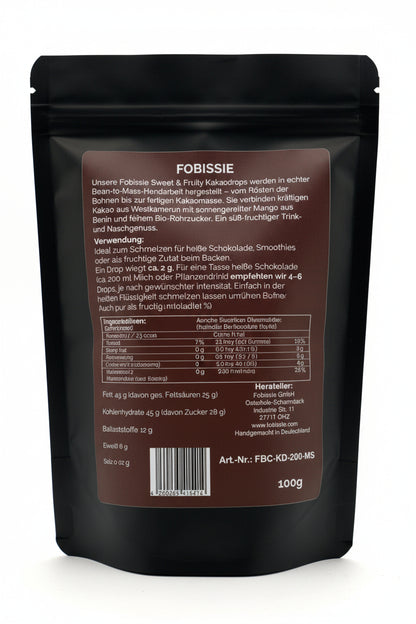 Fobissie Sweet & Fruity – Kakaodrops mit Mango & Bio-Rohrzucker (100 g)