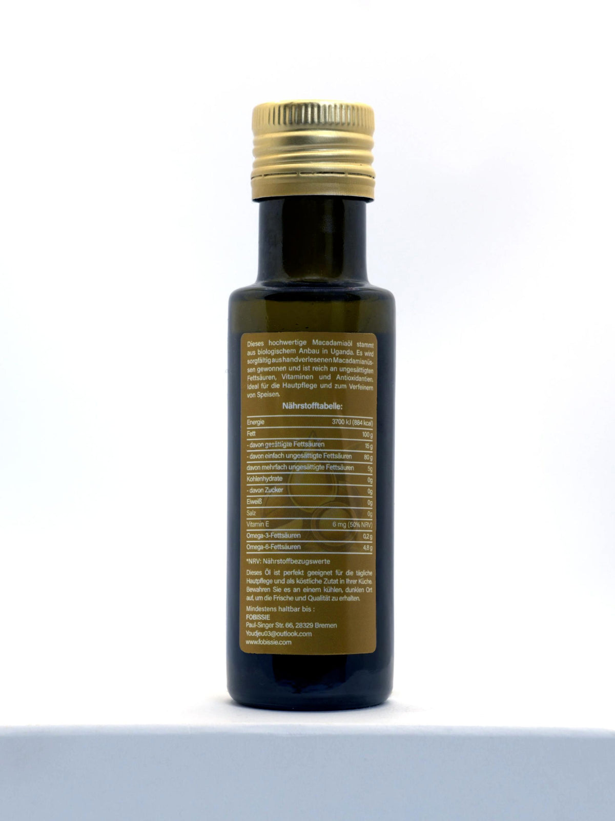Huile de macadamia biologique