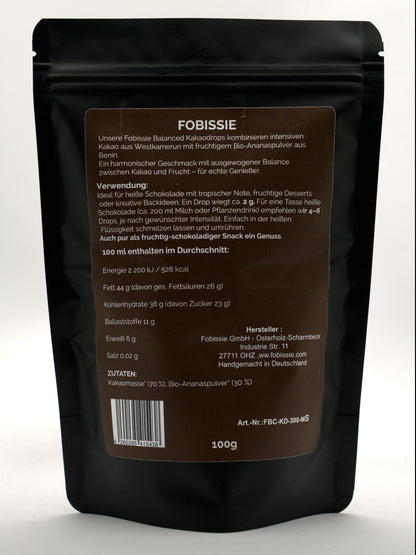 Fobissie Balanced – Kakaodrops mit Bio-Ananas (100 g)